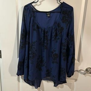 Torrid Long Sleeved Blouse with Slit in back